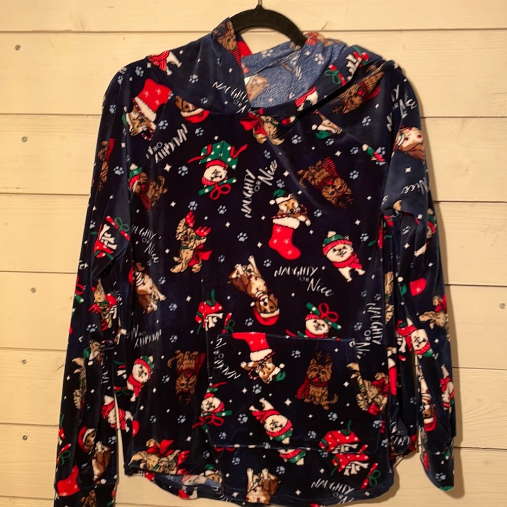 Womens long sleeve Christmas dog sweater